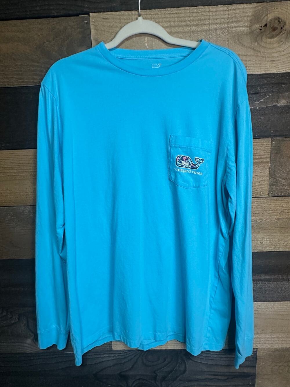 VINEYARD VINES Yacht Themed Long Sleeve Whale T-Shirt Size M EUC